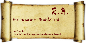 Rothauser Medárd névjegykártya